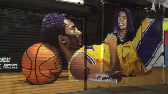 Local artist honors Kobe, Gianna Bryant with a mural in Brooklyn