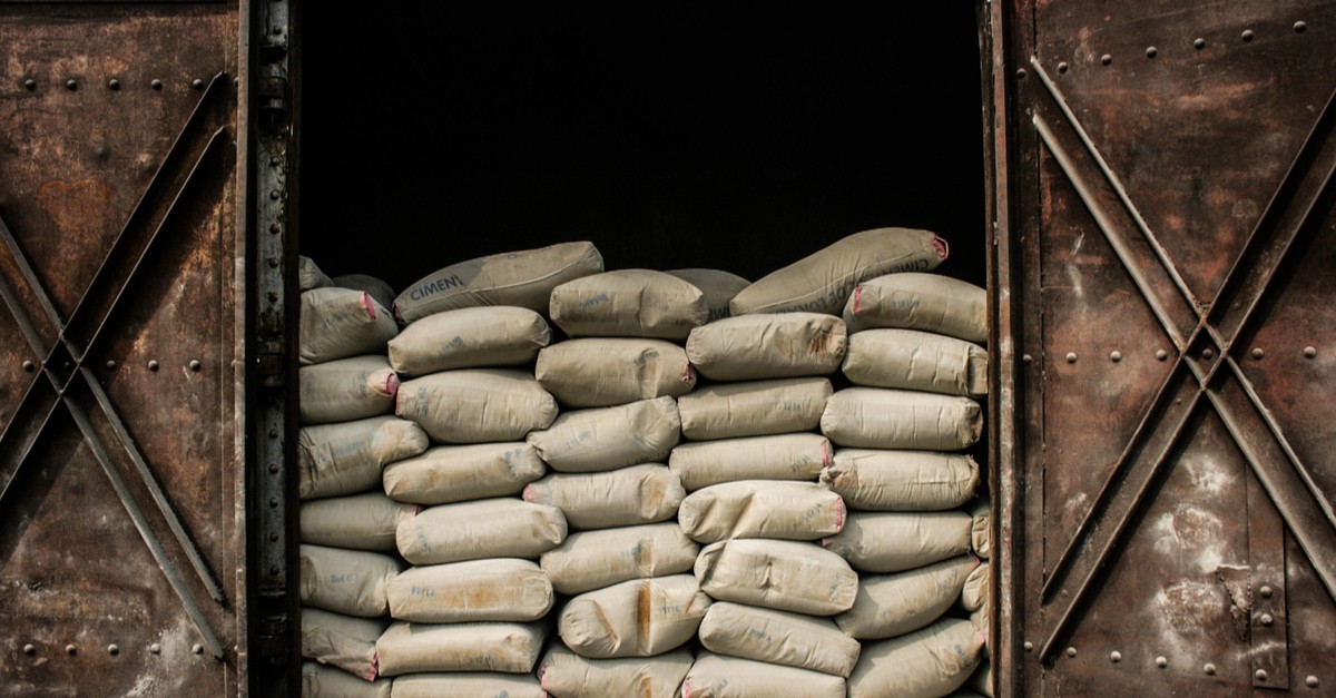 Cement sacks transported via train in the Democratic Republic of Congo-img