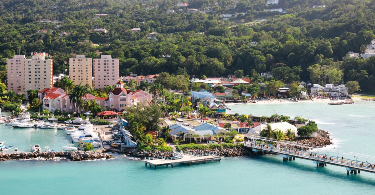 Arial view of Hotels,resorts on the beach in Jamaica,Ocho Rios-img