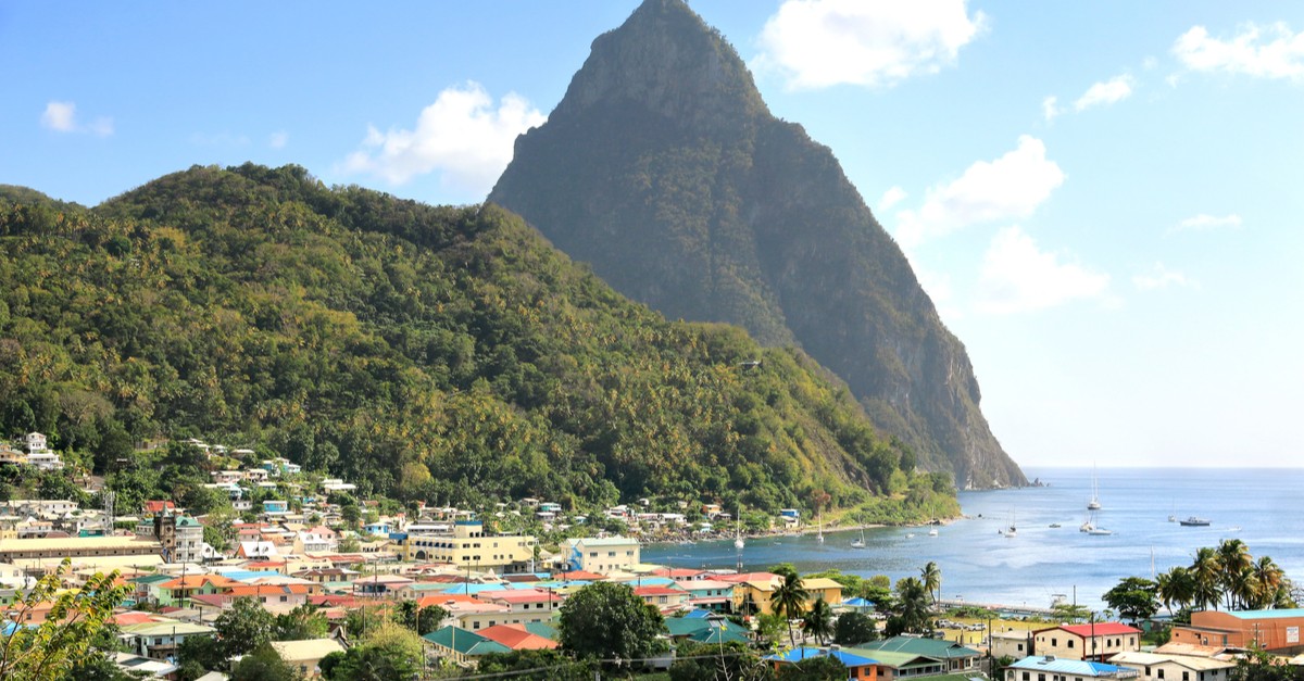 Small town Soufriere in Saint Lucia, Caribbean Islands-img