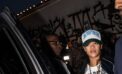 Rihanna Sports Thigh-High Boots with Miniskirt on Night Out with A$AP Rocky