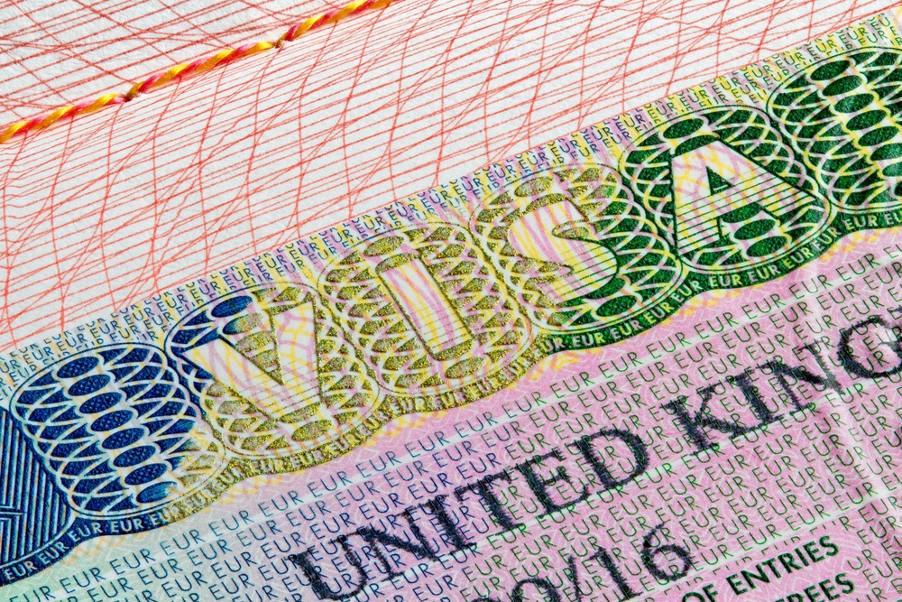 United Kingdom visa stamp in passport-img