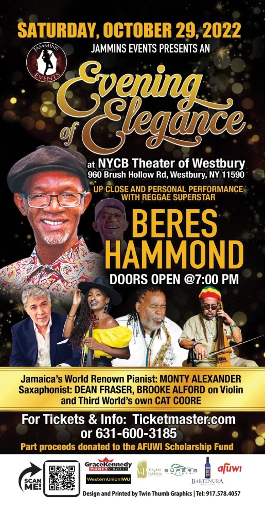 Evening of Elegance with Beres Hammond – Up Close and Personal!