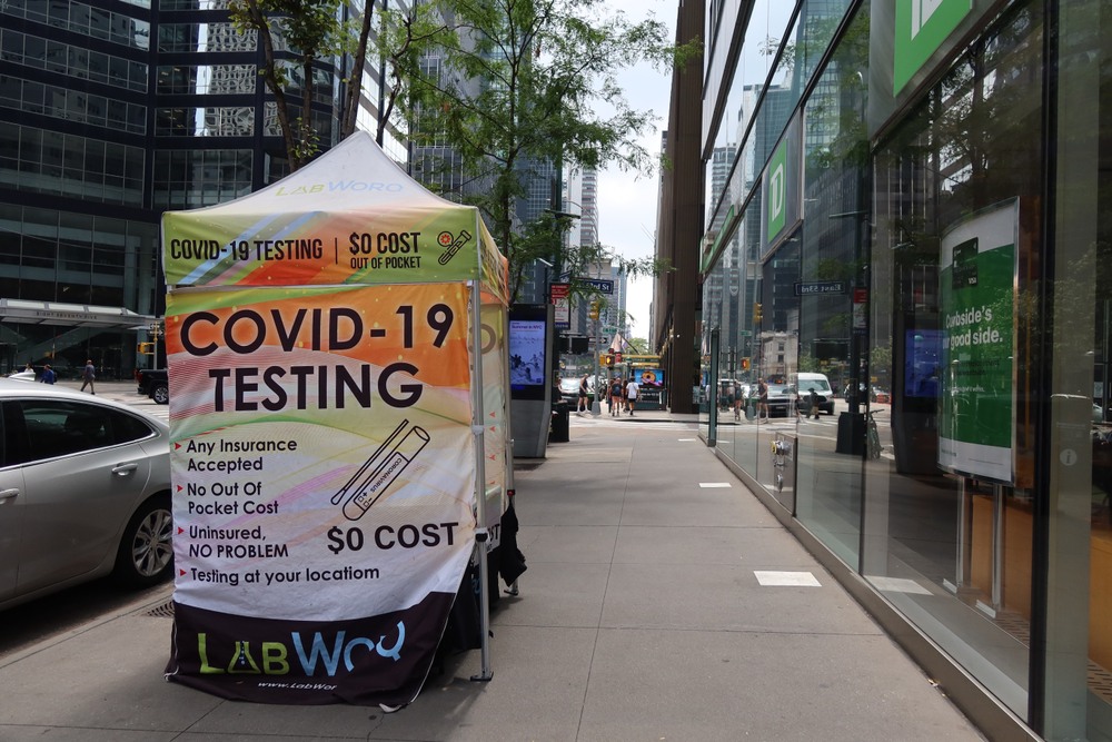 Covid-19 Testing booth on the street in Manhattan-img