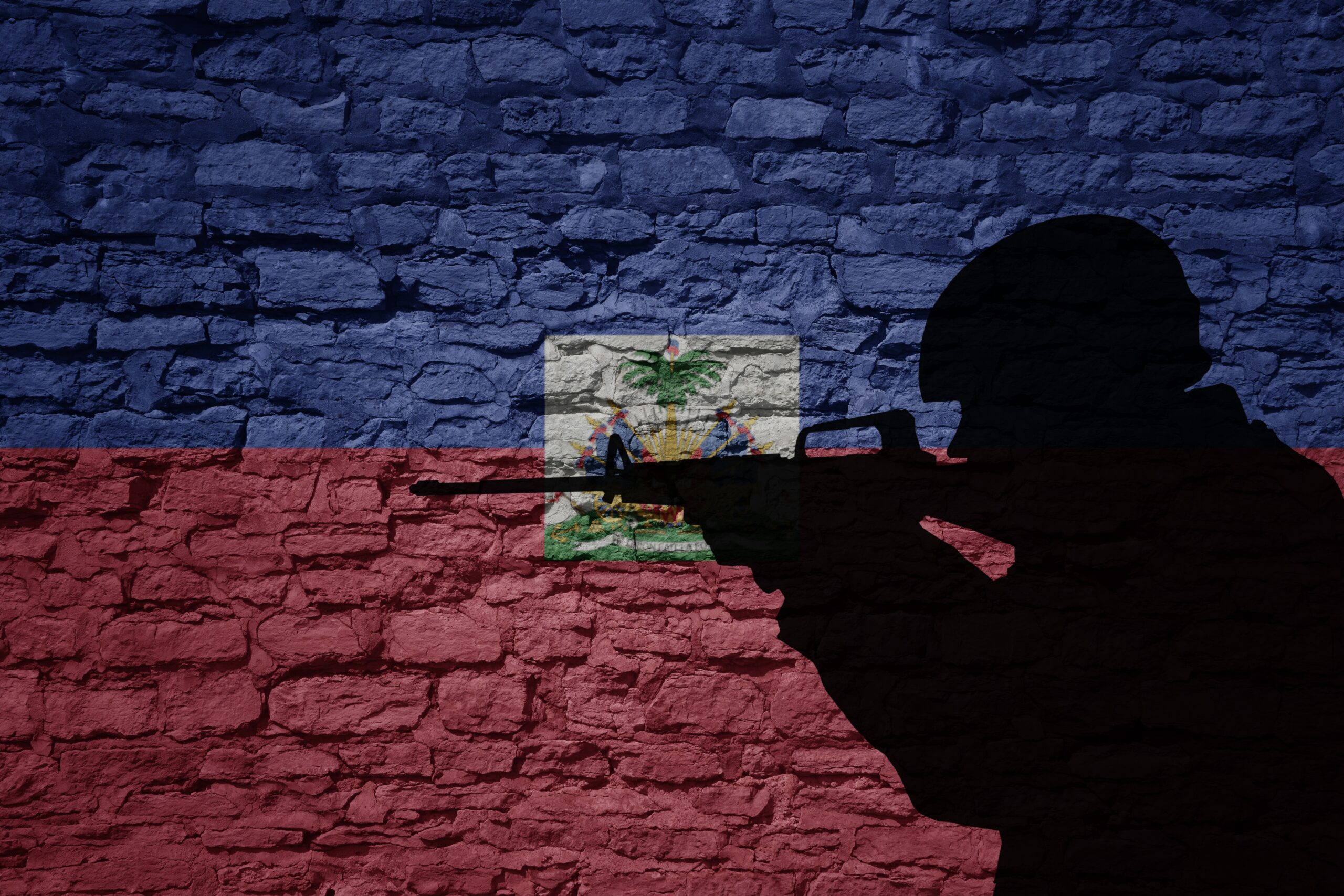 Soldier,Silhouette,On,The,Old,Brick,Wall,With,Flag,Of