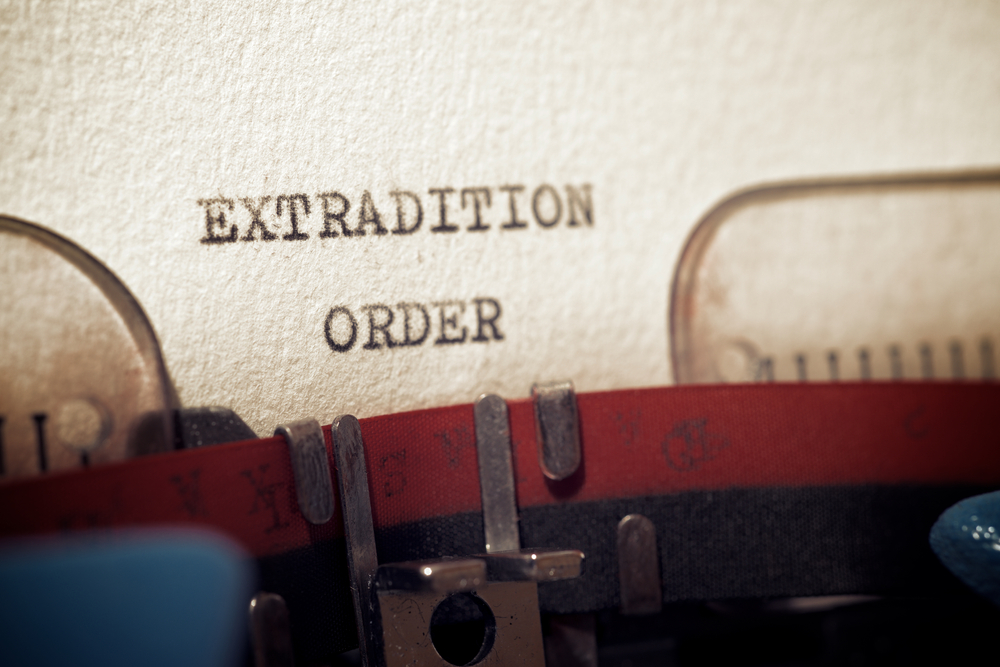 Extradition,Order,Phrase,Written,With,A,Typewriter.