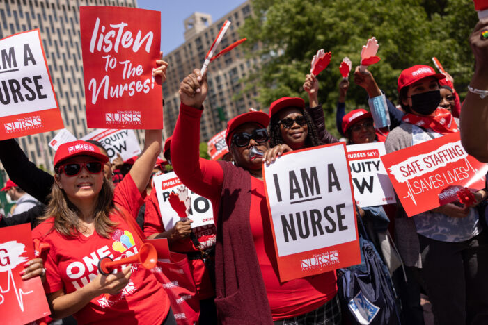 Public Hospital Nurses Joined by Rev. Sharpton and Allies for Rally at Foley Square to Say: “It Costs NYC Too Much to Keep Nurse Pay So Low”