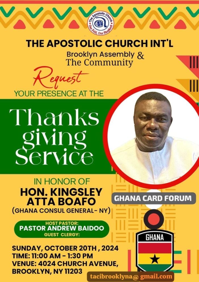 The Apostolic Church INT’L (Brooklyn Assembly and the Community