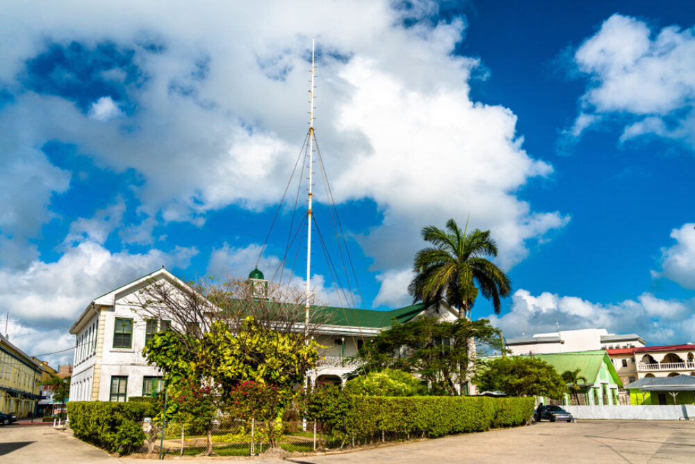 Supreme,Court,Building,At,The,Battlefield,Park,In,Belize,City,