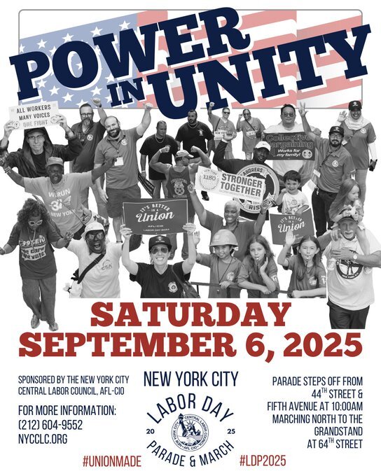 New York City Labor Day Parade: A Celebration of Workers’ Rights Saturday September 6, 2025