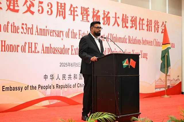 Guyana and China Celebrate 53 Years of Diplomatic Ties
