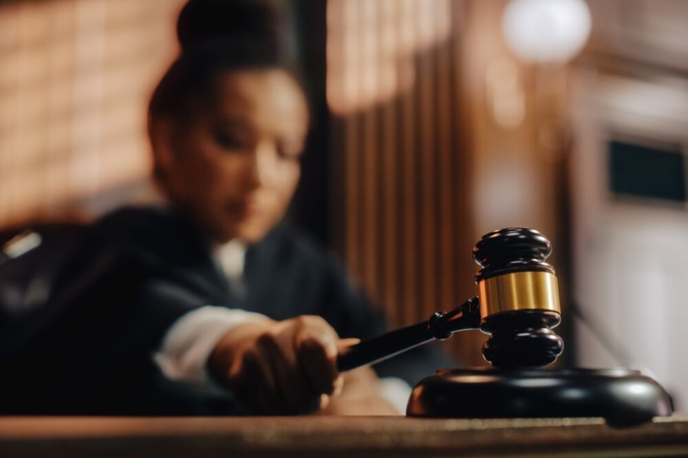 Court,Of,Law,Trial,In,Session:,Honorable,Female,Judge,Pronouncing