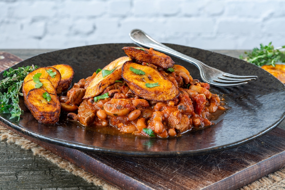 Beef,And,Blackeye,Bean,Hotpot,With,Deep-fried,Plantain