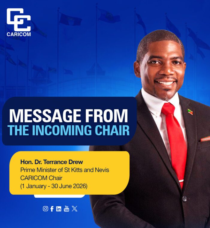New Year Message | Incoming Chairman of CARICOM | Honourable Dr Terrance Drew, Prime Minister of St Kitts and Nevis