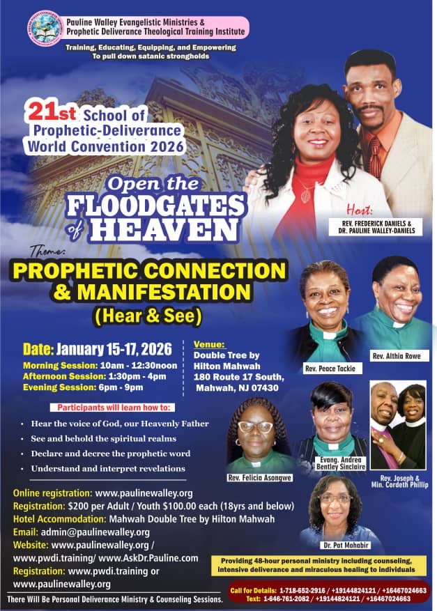 21st School of Prophetic-Deliverance World Convention 2026 to Convene in Mahwah, New Jersey